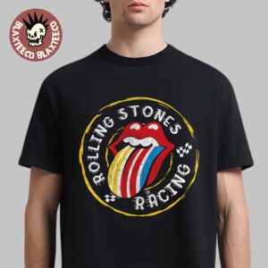 The Rolling Stones X NASCAR Foreign Tongues Merch Big Logo Lick Racing T-Shirt