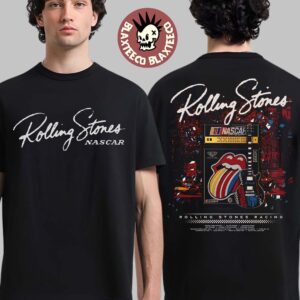 The Rolling Stones X NASCAR Foreign Tongues Merch Guitar Tongue T-Shirt
