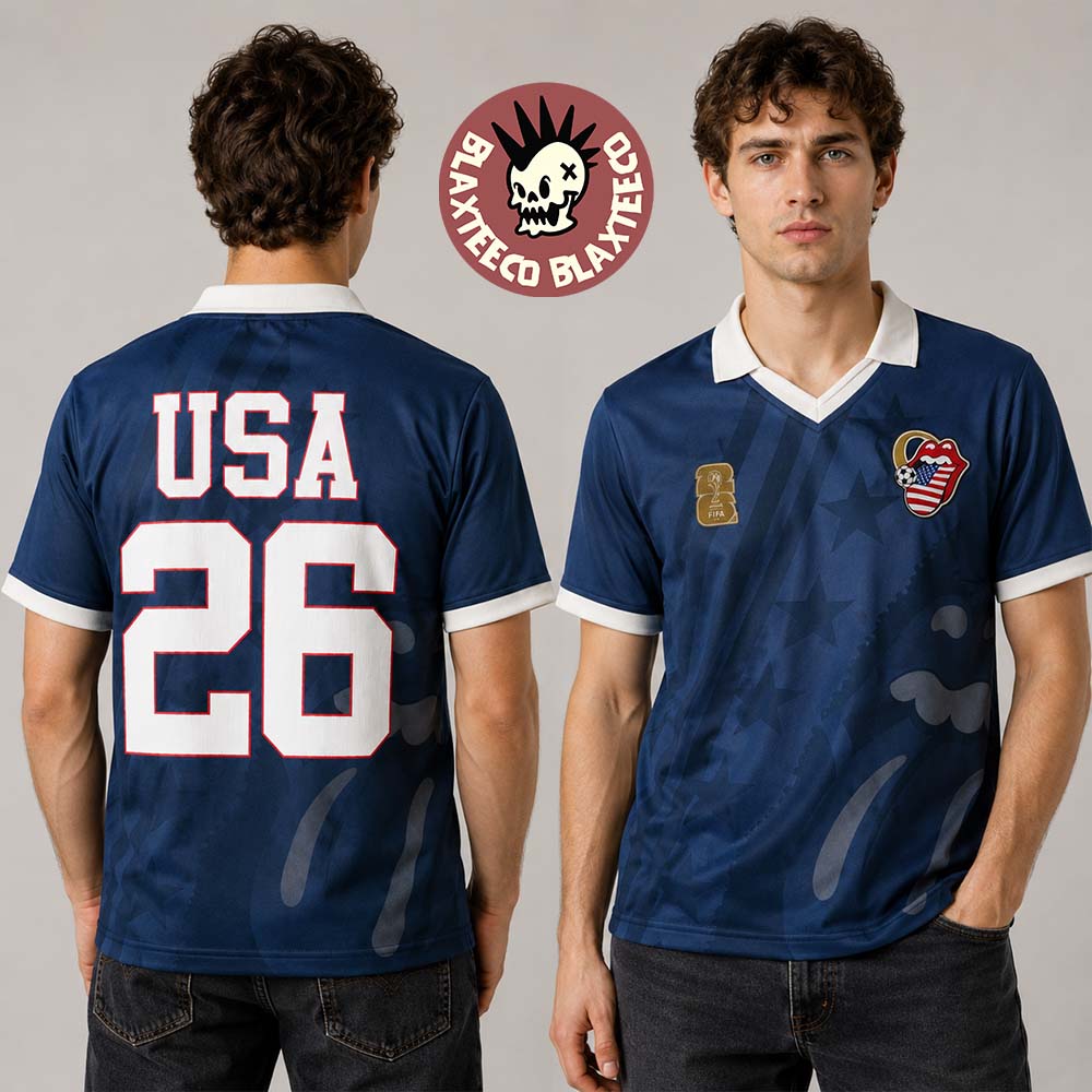 The Rolling Stones x FIFA World Cup 2026 USA Soccer Jersey The Rolling Stones x FIFA World Cup 2026 USA Soccer Jersey