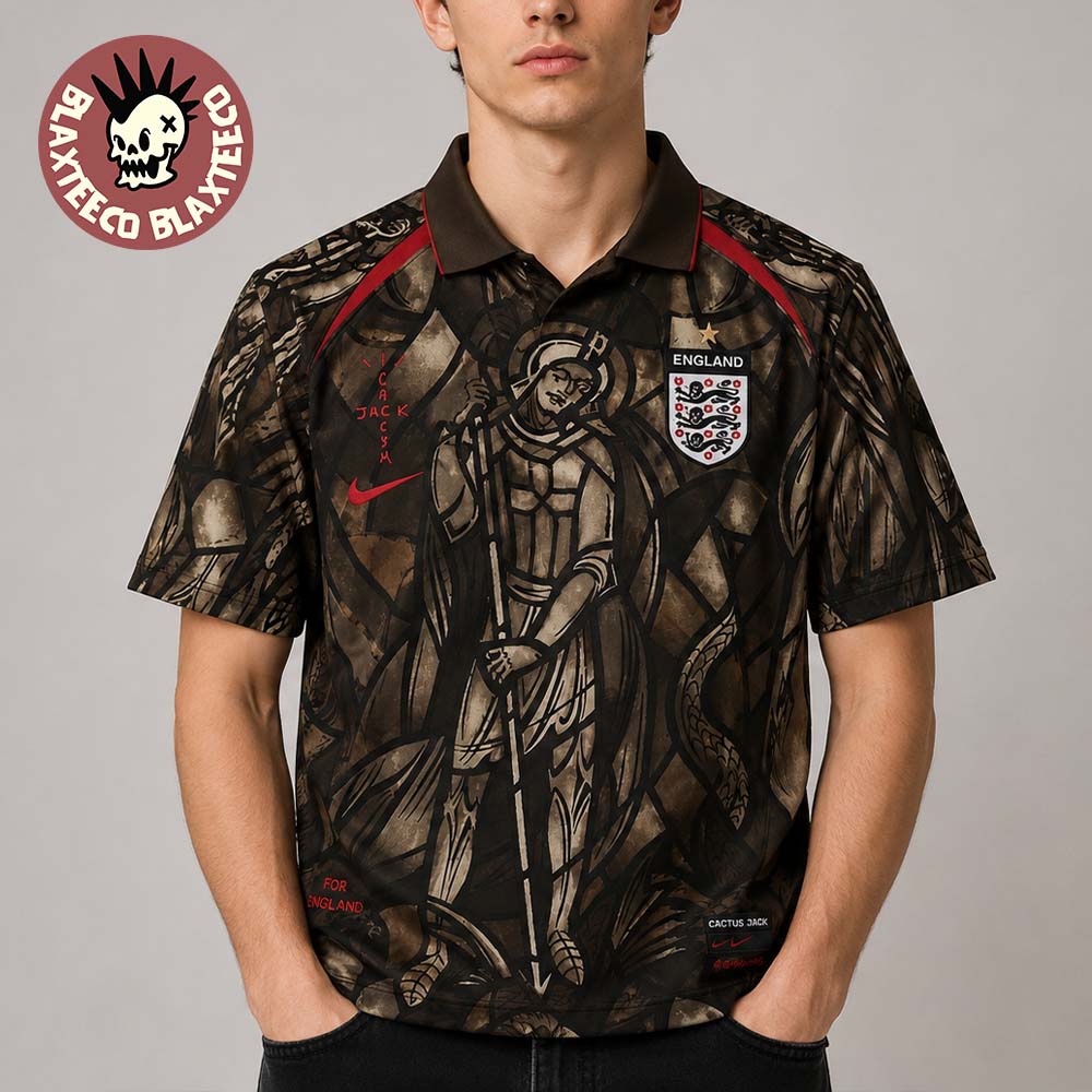 ウェア Travis Scott England Soccer Jersey Travis Scott X Nike X England Pewter Bright Crimson Brown Football