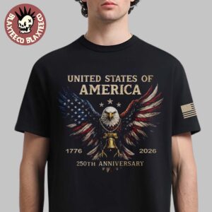 United States Of America USA 250 Anniversary 1776 2026 Eagle Wings Flag T-Shirt