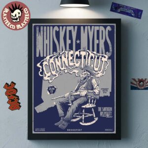Whiskey Myers X Soundwaves Creative Bridgeport Connecticut 2026 Show Poster On June 17 2026 Decor Poster Canvas