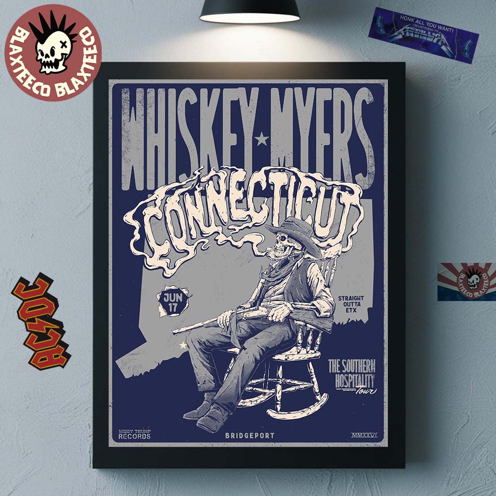 Whiskey Myers X Soundwaves Creative Bridgeport Connecticut 2026 Show Poster On June 17 2026 Decor Poster Canvas Whiskey Myers X Soundwaves Creative Bridgeport Connecticut 2026 Show Poster On June 17 2026 Decor Poster Canvas