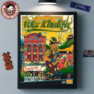 Wiz Khalifa Pittsburgh PA 2026 Event Poster At Citizens Live At The Wylie On October 2 2026 Home Decor Poster Canvas