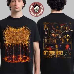 Xavleg X Motal Kombat Scorpion Get Over Here Two Sided T-Shirt