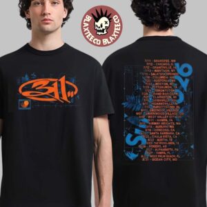 311 Band Summer Tour 2026 Merch Grid Leaves With Dates Two Sided T-Shirt