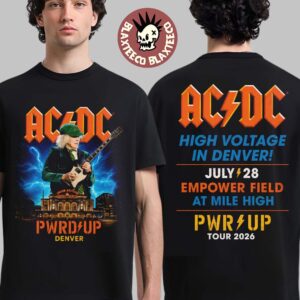 ACDC Denver CO 2026 Event Tee At Empower Field At Mile High On July 28 2026 Two Sided T-Shirt