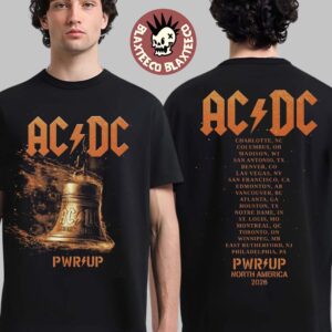 ACDC PWR Up Tour 2026 North America Merch Hells Bells Lightning T-Shirt