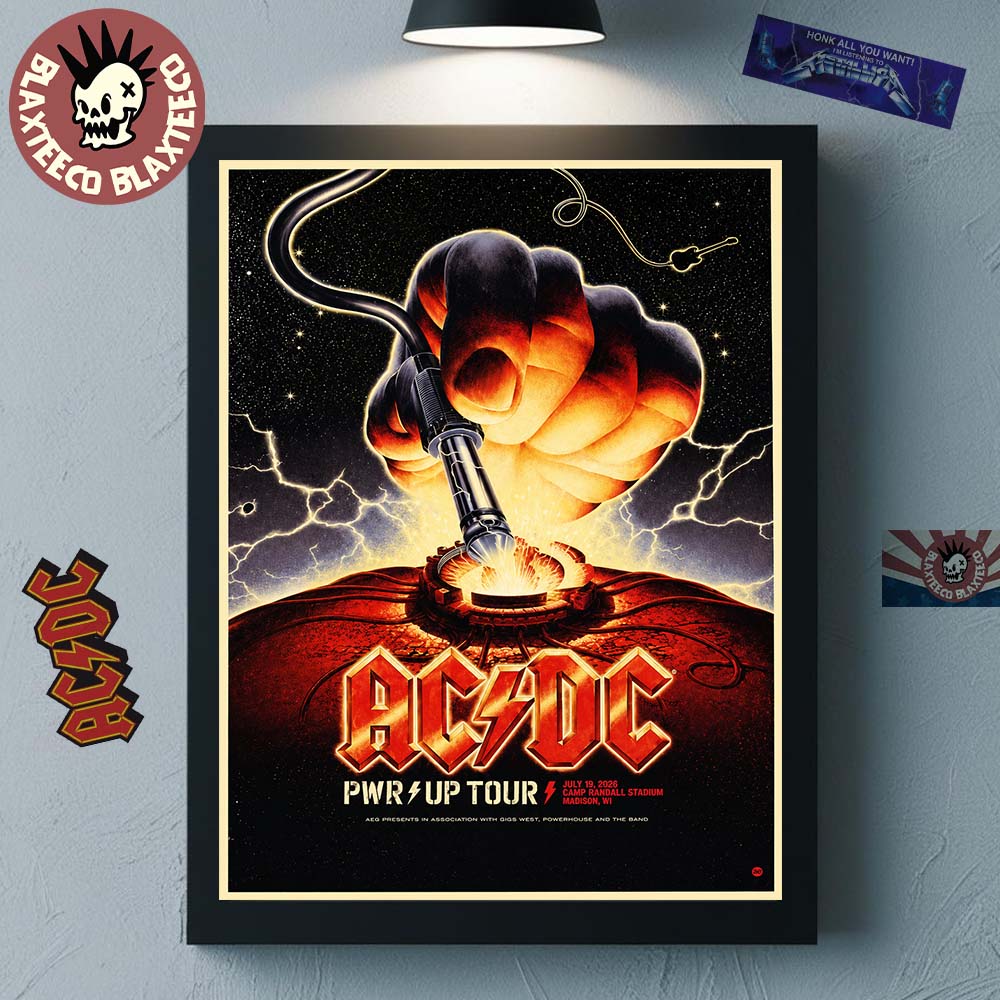 ACDC PWR Up Tour Madison Wisconsin 2026 Exclusive Event Poster At Camp Randall Stadium On July 19 2026 Home Decor Poster Canvas ACDC PWR Up Tour Madison Wisconsin 2026 Exclusive Event Poster At Camp Randall Stadium On July 19 2026 Home Decor Poster Canvas