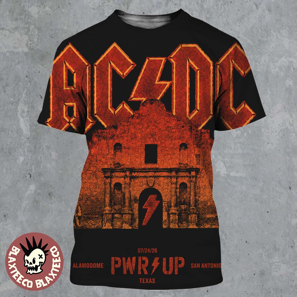 ACDC San Antonio Texas 2026 Exclusive Event Poster At Alamodome On July 24 2026 PWR Up Tour All Over Print Shirt ACDC San Antonio Texas 2026 Exclusive Event Poster At Alamodome On July 24 2026 PWR Up Tour All Over Print Shirt