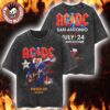 ACDC San Antonio Texas 2026 Exclusive Event Tee At Alamodome On July 24 2026 PWR Up Tour Vintage Washed T-Shirt