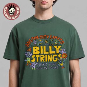 Billy Strings Austin Texas 2026 Night 1 Exclusive Tee At Austin City Limits On July 2 2026 Green T-Shirt