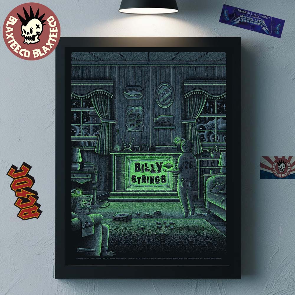Billy Strings Portsmouth Virginia 2026 2 Nights Exclusive Poster On July 17-18 2026 Home Decor Poster Canvas Billy Strings Portsmouth Virginia 2026 2 Nights Exclusive Poster On July 17-18 2026 Home Decor Poster Canvas