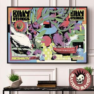 Billy Strings Portsmouth Virginia 2026 Night 1 And 2 Combined Set Event Poster At Porstsmouth Pavilion On July 17 And 18 2026 Decor Poster Canvas