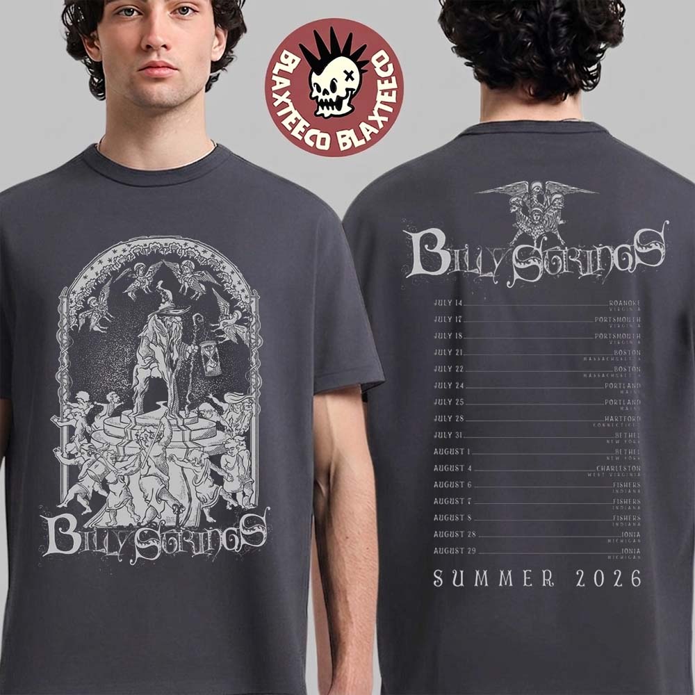 Billy Strings Summer 2026 Tour Merch Father Time With Dates T-Shirt Billy Strings Summer 2026 Tour Merch Father Time With Dates T-Shirt