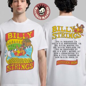 Billy Strings Summer 2026 Tour Merch Tubing With Dates T-Shirt