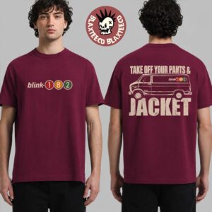 Blink-182 2026 Take Off Your Pants and Jacket Anniversary Pop Up Shop Merch The Van Maroon T-Shirt