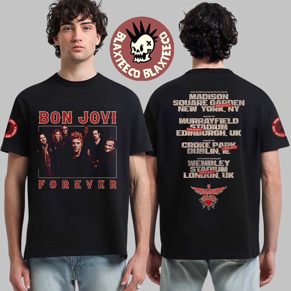 Bon Jovi Forever Tour 2026 Merch Band Photo T-Shirt Bon Jovi Forever Tour 2026 Merch Band Photo T-Shirt