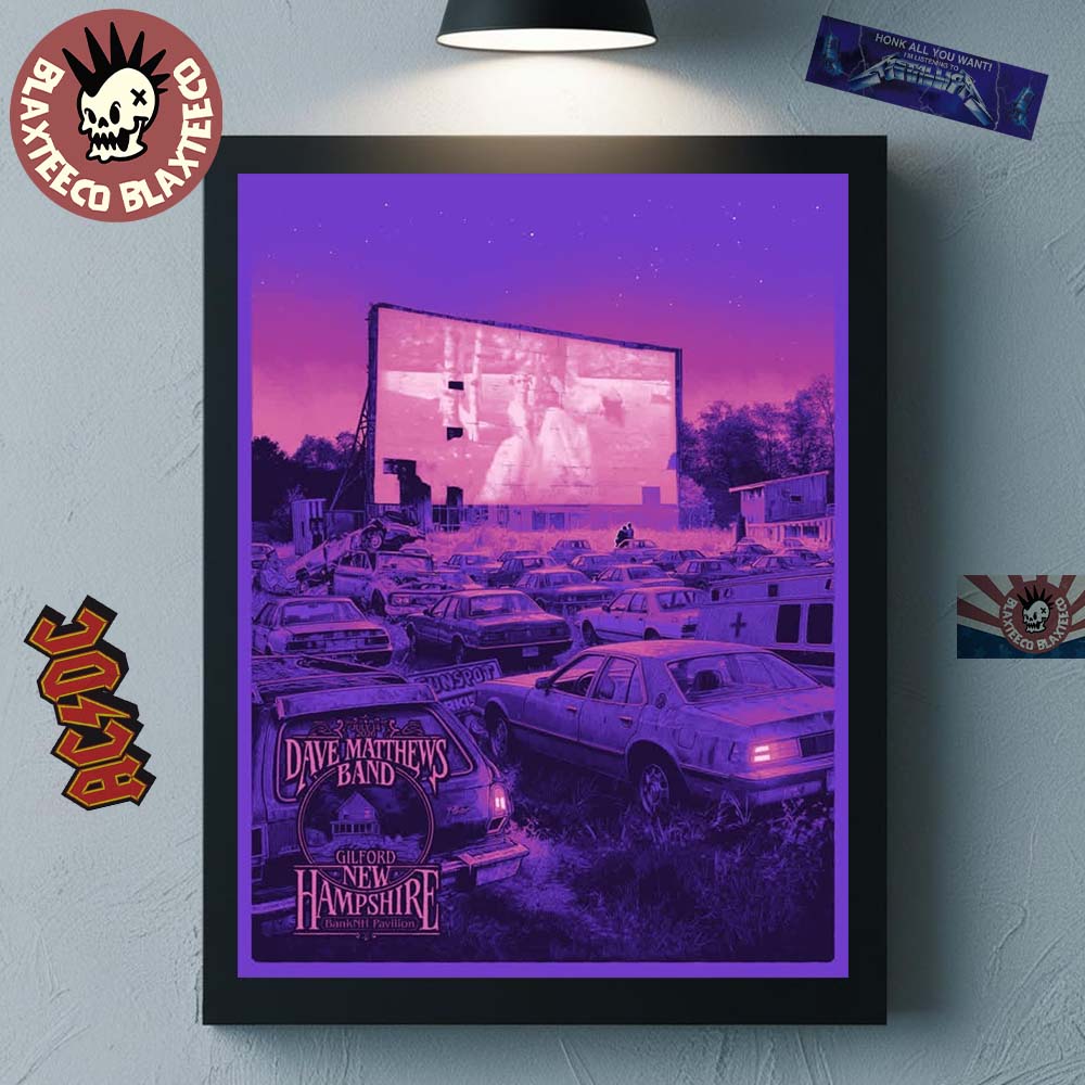 Dave Matthews Band Gilford New Hampshire 2026 Gig Poster For Show At BankNH Pavilion On July 14 2026 Decor Poster Canvas Dave Matthews Band Gilford New Hampshire 2026 Gig Poster For Show At BankNH Pavilion On July 14 2026 Decor Poster Canvas