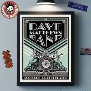 Dave Matthews Band Grand Rapids Michigan 2026 Event Poster At Acrisure Amphitheater On July 8 2026 Home Decor Poster Canvas