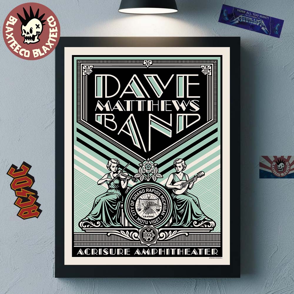 Dave Matthews Band Grand Rapids Michigan 2026 Event Poster At Acrisure Amphitheater On July 8 2026 Home Decor Poster Canvas Dave Matthews Band Grand Rapids Michigan 2026 Event Poster At Acrisure Amphitheater On July 8 2026 Home Decor Poster Canvas