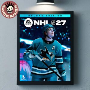 EA Sports NHL 27 Macklin Celebrini San Jose Sharks Cover Athlete Deluxe Edition Home Decor Poster Canvas