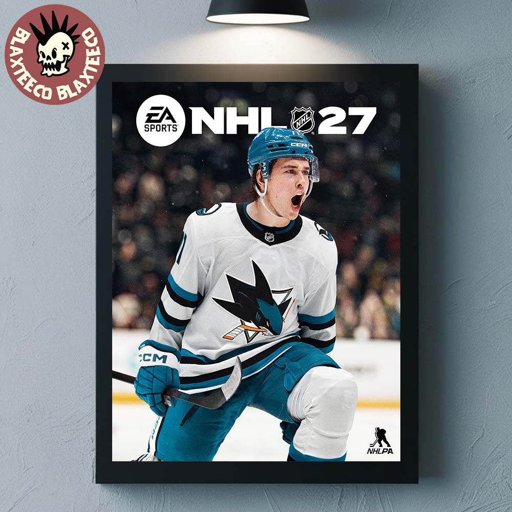 EA Sports NHL 27 Macklin Celebrini San Jose Sharks Cover Athlete Standard Edition Home Decor Poster Canvas EA Sports NHL 27 Macklin Celebrini San Jose Sharks Cover Athlete Standard Edition Home Decor Poster Canvas