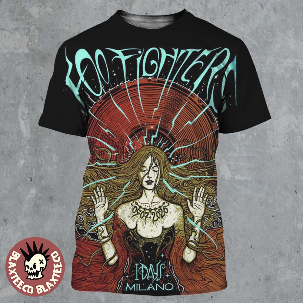 Foo Fighters Milan Italy 2026 Event Poster Idays Milano On 5 July 2026 All Over Print Shirt Foo Fighters Milan Italy 2026 Event Poster Idays Milano On 5 July 2026 All Over Print Shirt