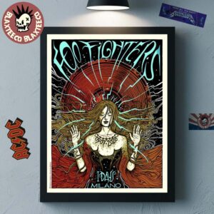 Foo Fighters Milan Italy 2026 Event Poster Idays Milano On 5 July 2026 Home Decor Poster Canvas