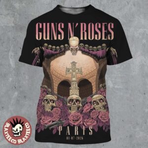 Guns N Roses Paris France 2026 Night 1 Venue Poster At Accor Arena On 1 July 2026 All Over Print Shirt