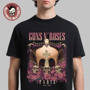Guns N Roses Paris France 2026 Night 1 Venue Poster At Accor Arena On 1 July 2026 Unisex T-Shirt