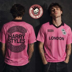 Harry Styles London UK 2026 Merch At Wembley Stadium On 4 July 2026 Pink Polo Football Jersey