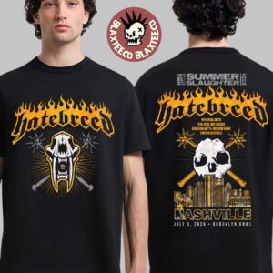 Hatebreed The Summer Slaughter Tour 2026 Nashville Exclusive Tee At Brooklyn Bowl On July 8 2026 Nashville Predators Fangs T-Shirt