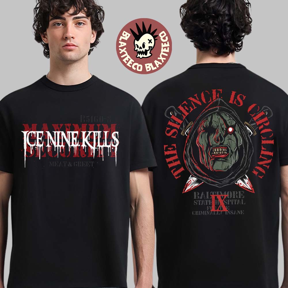 Ice Nine Kills Summer Of Silence 2026 Collection Maximum Security Meat And Greet T-Shirt Ice Nine Kills Summer Of Silence 2026 Collection Maximum Security Meat And Greet T-Shirt
