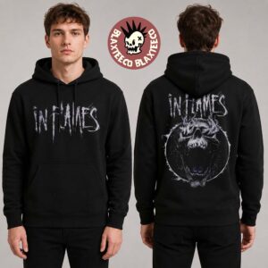 In Flames European Tour 2026 Merch Screaming Skull Hoodie
