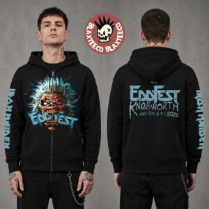 Iron Maiden EddFest 2026 Knebworth Merch On July 10 And 11 2026 Eddie Head Zip Up Hoodie