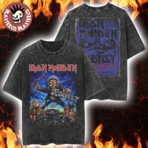 Iron Maiden Eddfest 2026 Knebworth Exclusive Merch Event Tee On July 10 And 11 2026 Vintage Washed Tee