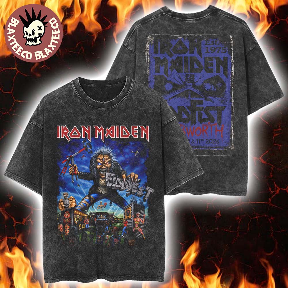 Iron Maiden Eddfest 2026 Knebworth Exclusive Merch Event Tee On July 10 And 11 2026 Vintage Washed Tee Iron Maiden Eddfest 2026 Knebworth Exclusive Merch Event Tee On July 10 And 11 2026 Vintage Washed Tee