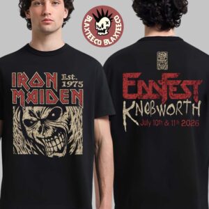 Iron Maiden Eddfest Knebworth 2026 Exclusive Merch On July 10 And 11 2026 Killer Eddie 50th Anniversary T-Shirt