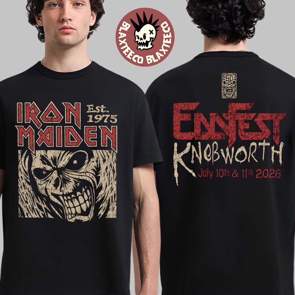 Iron Maiden Eddfest Knebworth 2026 Exclusive Merch On July 10 And 11 2026 Killer Eddie 50th Anniversary T-Shirt Iron Maiden Eddfest Knebworth 2026 Exclusive Merch On July 10 And 11 2026 Killer Eddie 50th Anniversary T-Shirt