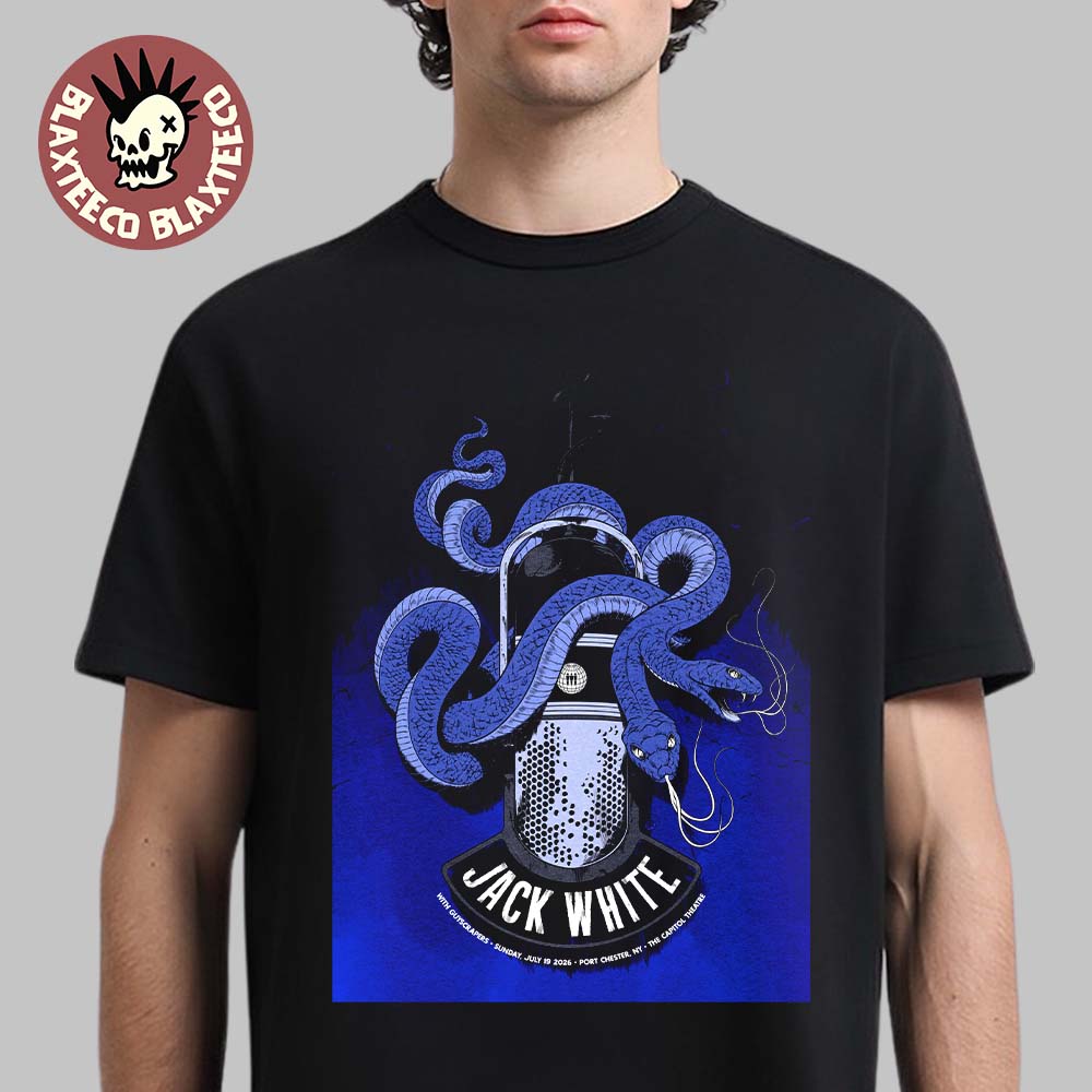 Jack White Port Chester New York 2026 Event Poster At The Capital Theatre On July 19 2026 T-Shirt Jack White Port Chester New York 2026 Event Poster At The Capital Theatre On July 19 2026 T-Shirt