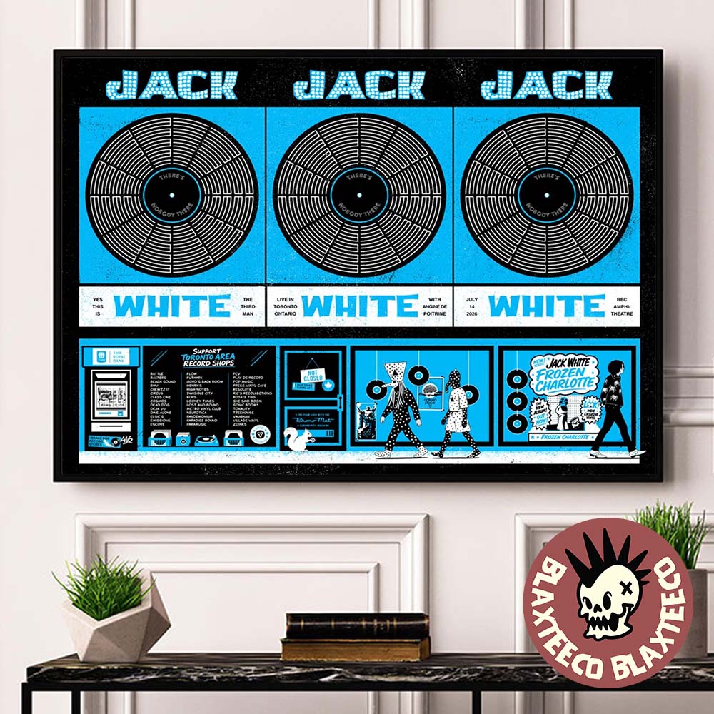 Jack White Toronto Ontario Canada 2026 Event Poster At RBC Amphitheatre On July 14 2026 Record Stores Tribute Home Decor Poster Canvas Jack White Toronto Ontario Canada 2026 Event Poster At RBC Amphitheatre On July 14 2026 Record Stores Tribute Home Decor Poster Canvas