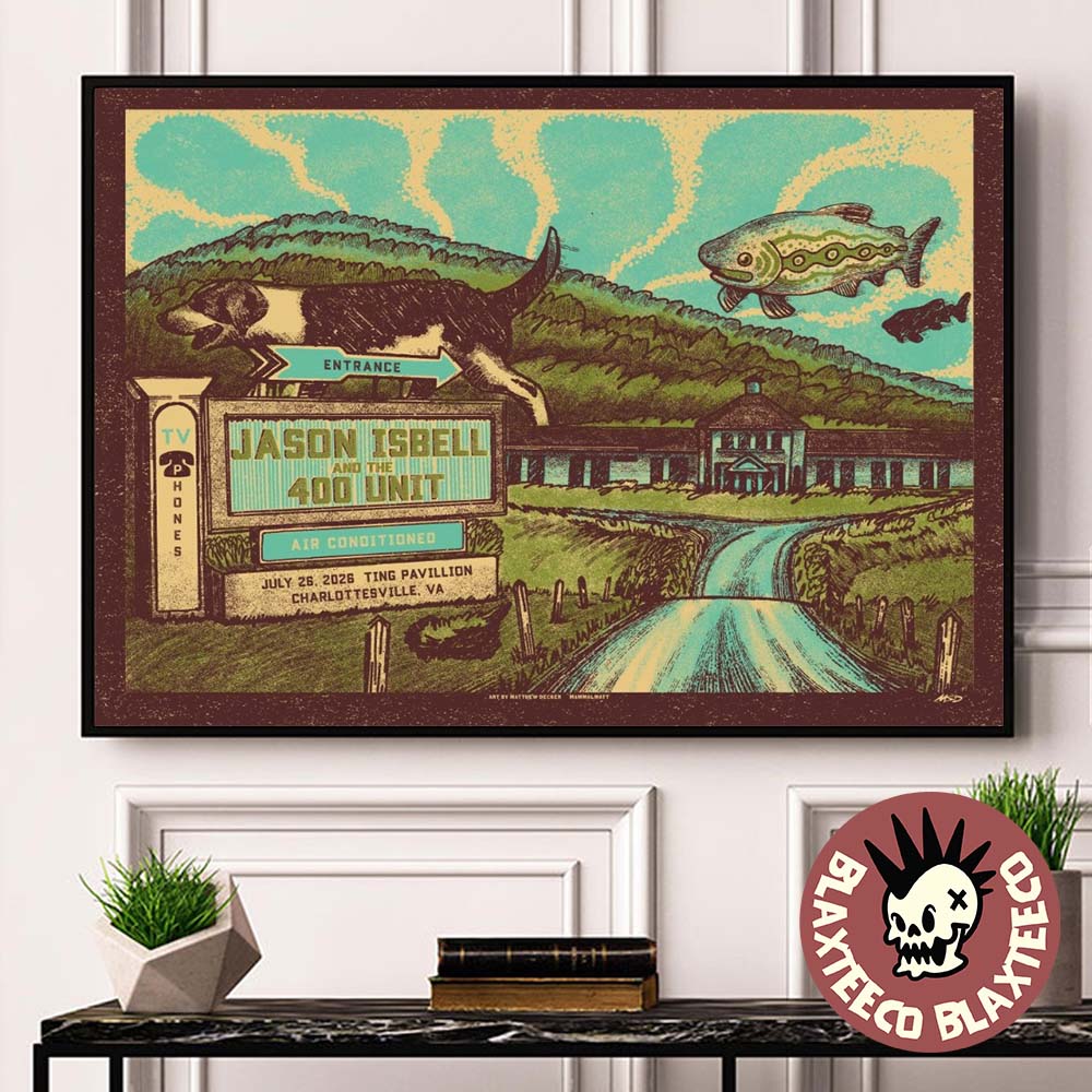 Jason Isbell And The 400 Unit Charlottesville Virginia 2026 Event Poster At Ting Pavillion On July 26 2026 Home Decor Poster Canvas Jason Isbell And The 400 Unit Charlottesville Virginia 2026 Event Poster At Ting Pavillion On July 26 2026 Home Decor Poster Canvas