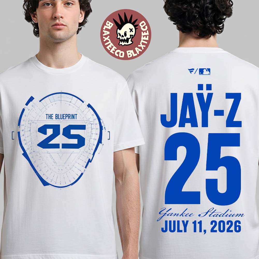 Jay Z 25 The Blueprint 2026 Yankee Stadium Concert Night 2 Merch Tee On July 11 2026 T-Shirt Jay Z 25 The Blueprint 2026 Yankee Stadium Concert Night 2 Merch Tee On July 11 2026 T-Shirt
