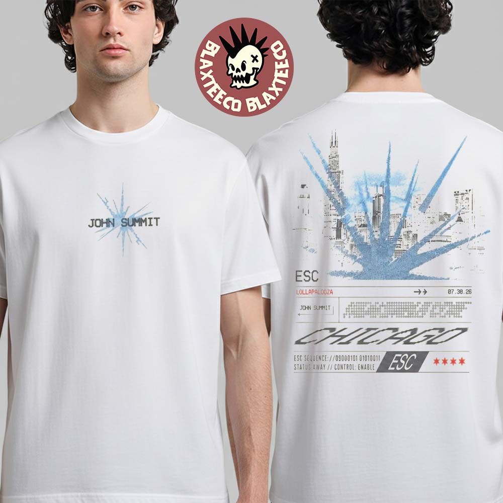 John Summit Lollapalooza Chicago 2026 July 30 Exclusive Merch Two Sided T-Shirt John Summit Lollapalooza Chicago 2026 July 30 Exclusive Merch Two Sided T-Shirt