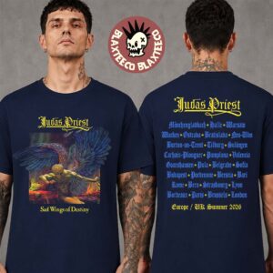 Judas Priest Faithkeepers Europe UK Summer 2026 Tour Merch Sad Wings Of Destiny Itin T-Shirt