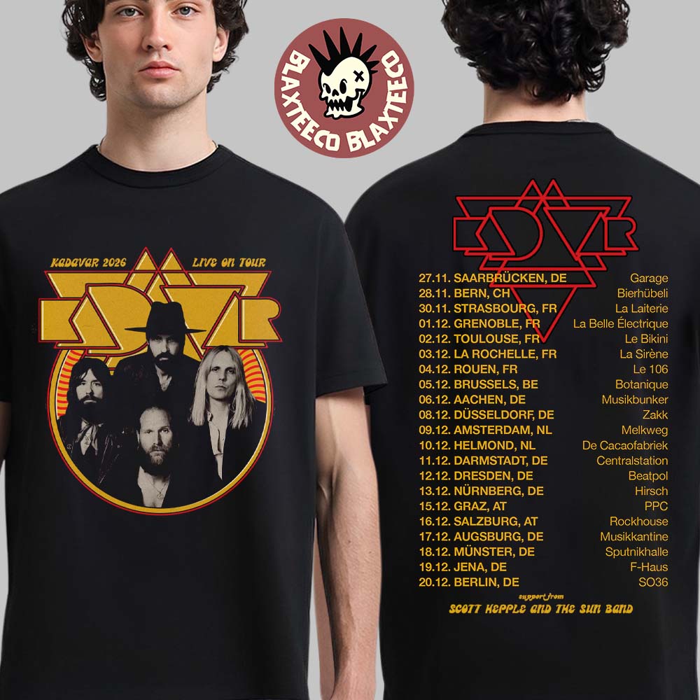 Kadavar 2026 Live On Tour EU And UK Schedule Dates T-Shirt Kadavar 2026 Live On Tour EU And UK Schedule Dates T-Shirt