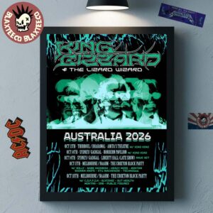 King Gizzard And The Lizard Wizard Australia 2026 Tour Schedule Dates Home Decor Poster Canvas