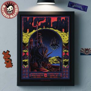 King Gizzard And The Lizard Wizard Field Of Vision US Tour 2026 Bootleg Poster For Shows In Bueno Vista Colorado And Queens New York On August 2026 Poster Canvas