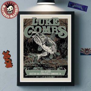Luke Combs Edinburgh UK 2026 Night 1 Exclusive Poster At Scottish Gas Murrayfield On July 24 2026 Home Decor Poster Canvas